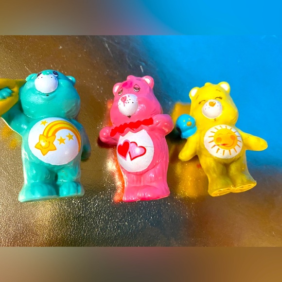 CARE BEARS VTG 80’s COLLECTION OF 3 FUNSHINE BEAR WISH BEAR & LOVE-A-LOT BEAR - Picture 7 of 14